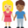 woman and man holding hands, medium-light skin tone, medium-dark skin tone